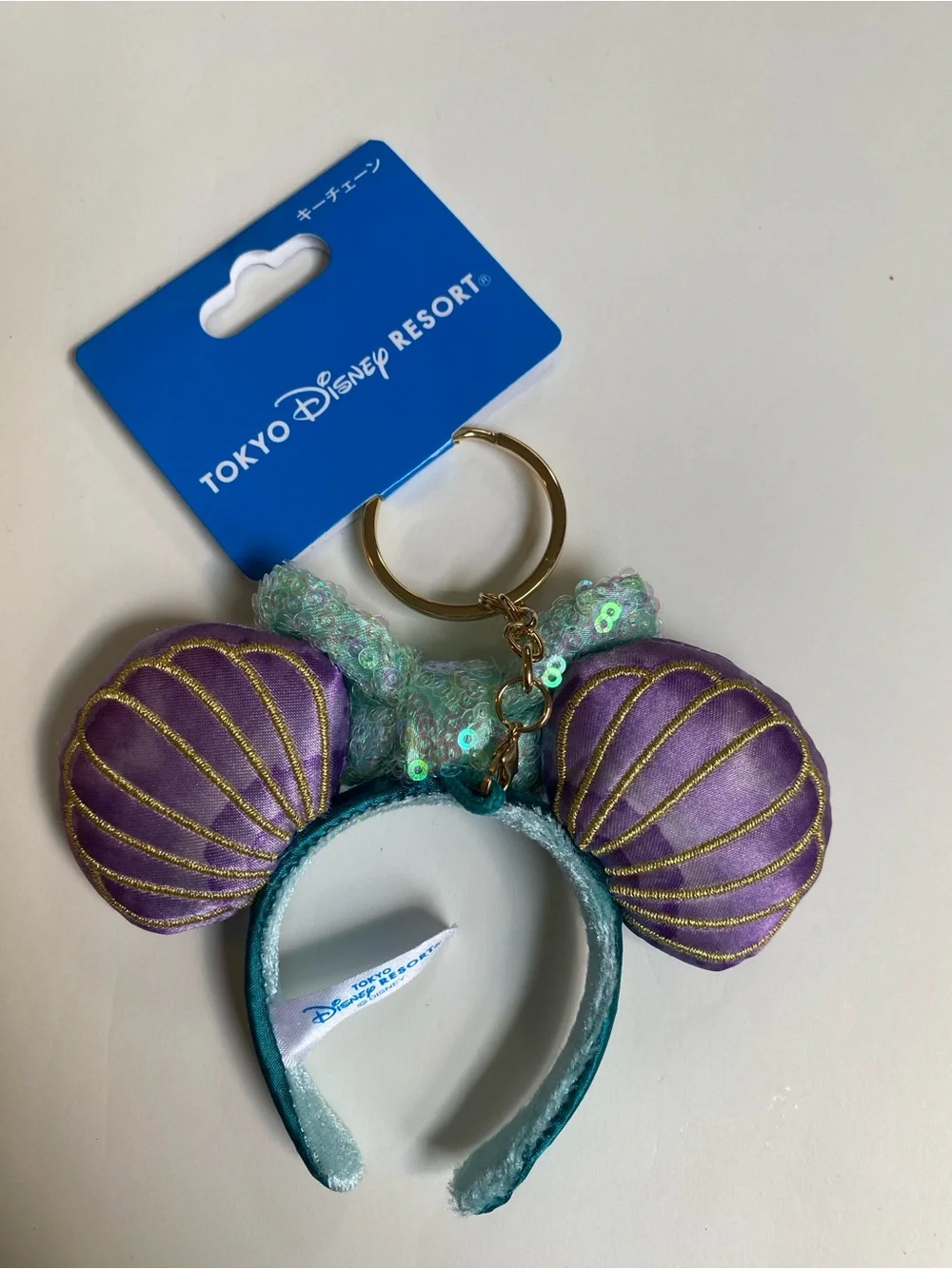 Tokyo Disney Minnie Mouse MINI Headband Keychain Little Mermaid